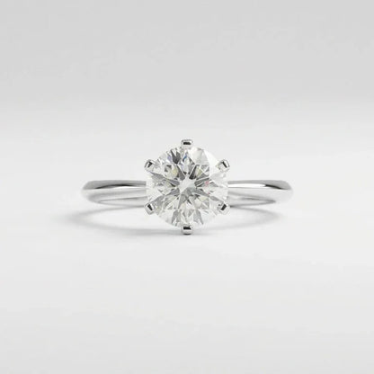 Lumière Solitaire Ring · S925 Silver & Moissanite
