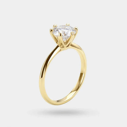 Lumière Solitaire Ring · S925 Silver & Moissanite