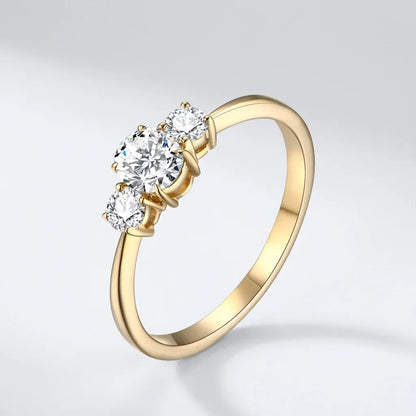Trilogy Ring · S925 Silver & Moissanite