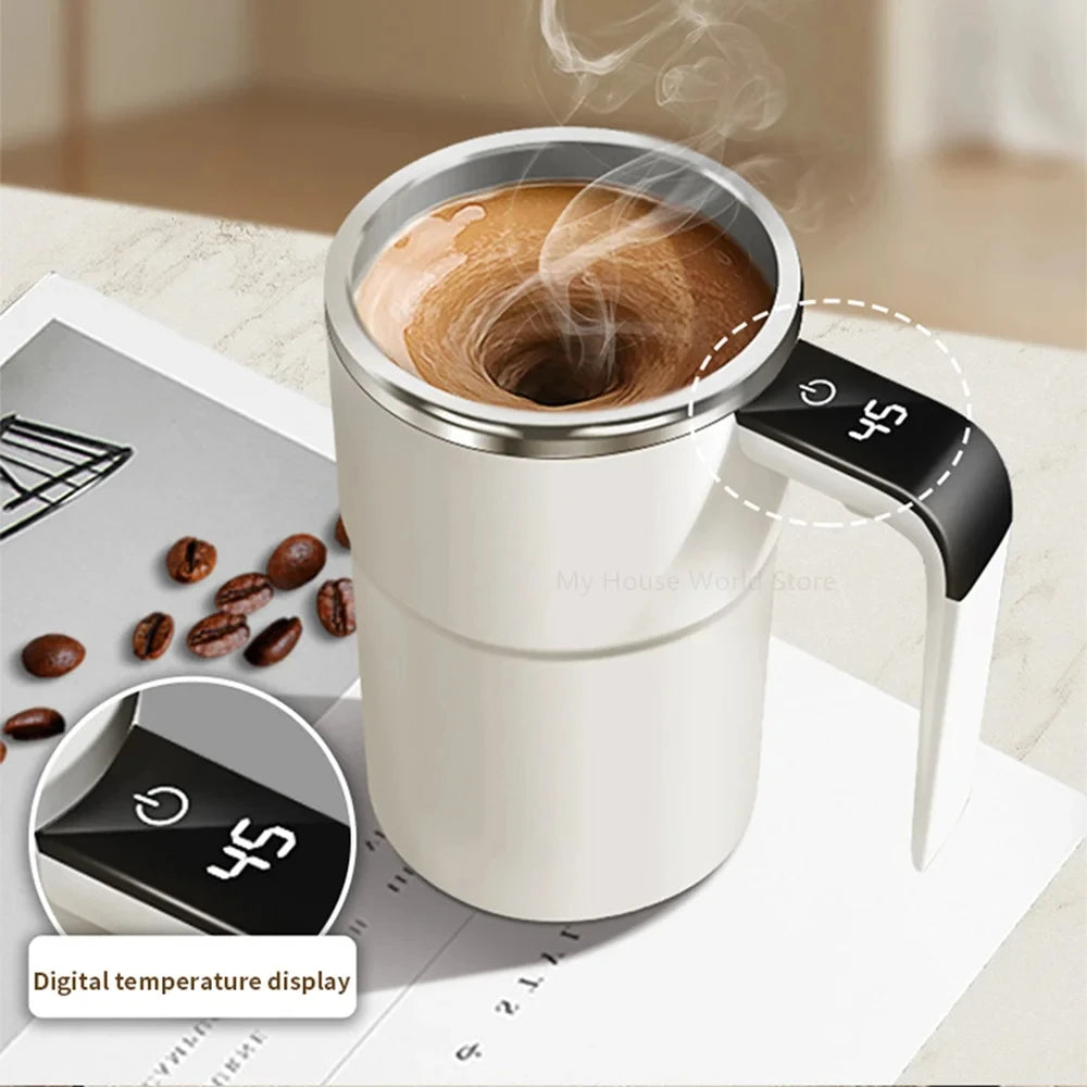 Electric Self Mixing 380 ml - Digital Display Automatic Magnetic Cup
