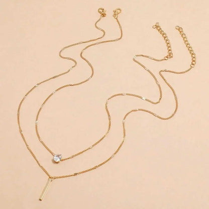 Barre Layered Necklace · 18K Gold Finish