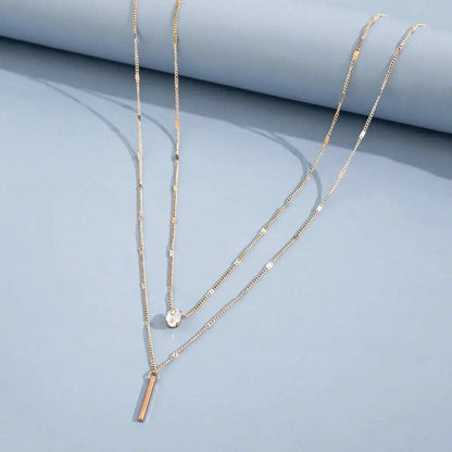 Barre Layered Necklace · 18K Gold Finish