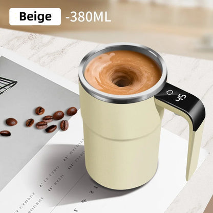 Electric Self Mixing 380 ml - Digital Display Automatic Magnetic Cup