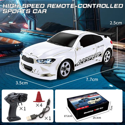 NanoDrift 4WD: 1/64 Scale Pro Racing Car – High-Speed Mini Drift