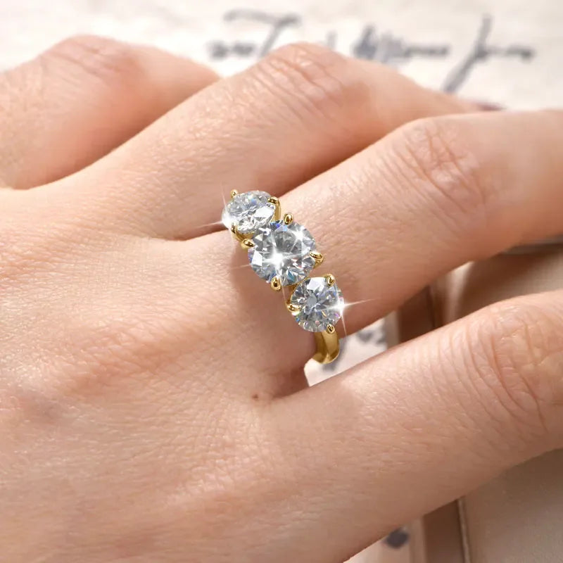 Trine Ring · 14K Gold Filled & Moissanite