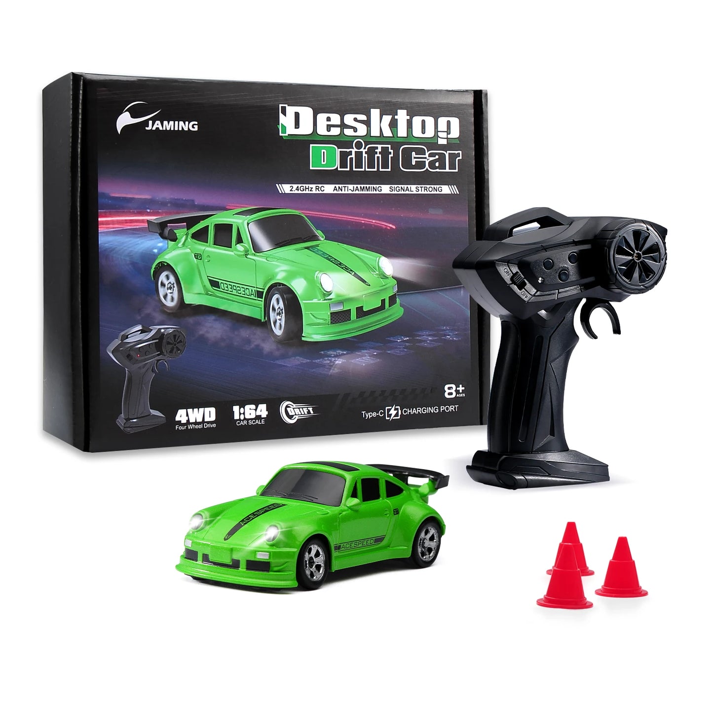 NanoDrift 4WD: 1/64 Scale Pro Racing Car – High-Speed Mini Drift