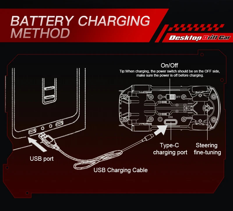 Desktop DRIFT CAR 1:64 Scale - High Speed Mini Drift