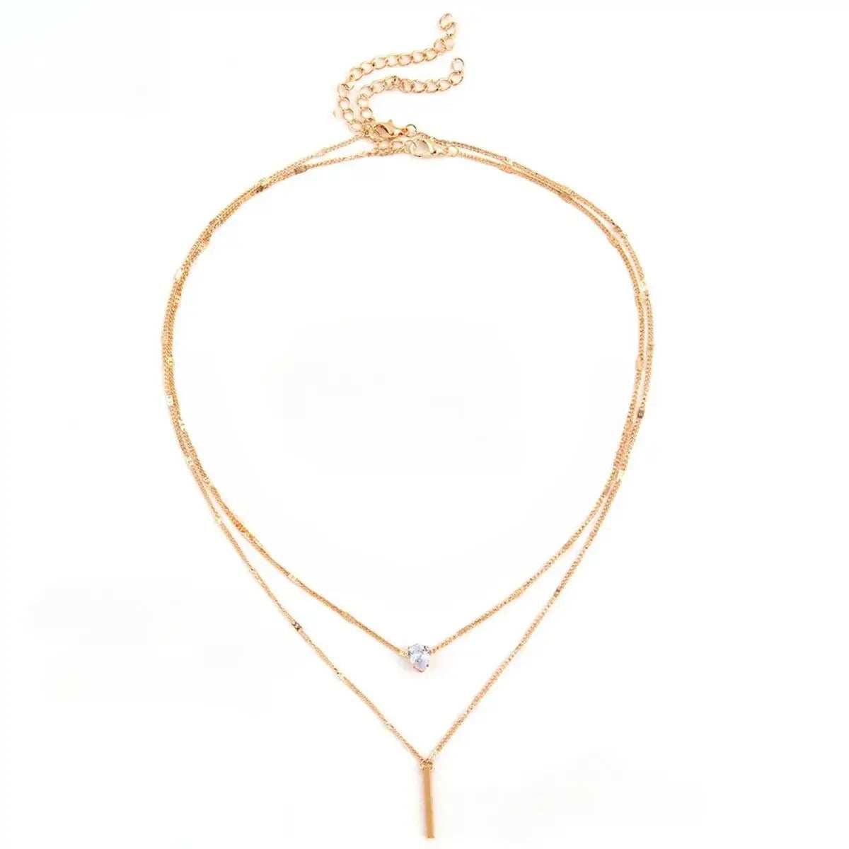 Barre Layered Necklace · 18K Gold Finish