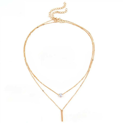 Barre Layered Necklace · 18K Gold Finish