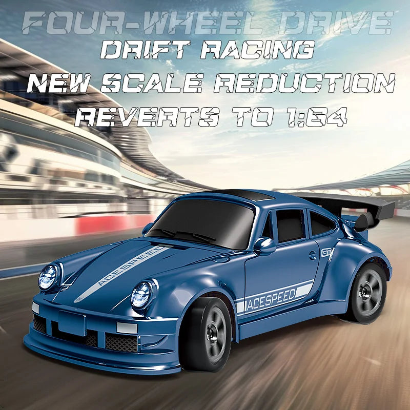 NanoDrift 4WD: 1/64 Scale Pro Racing Car – High-Speed Mini Drift