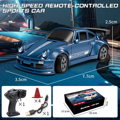 NanoDrift 4WD: 1/64 Scale Pro Racing Car – High-Speed Mini Drift