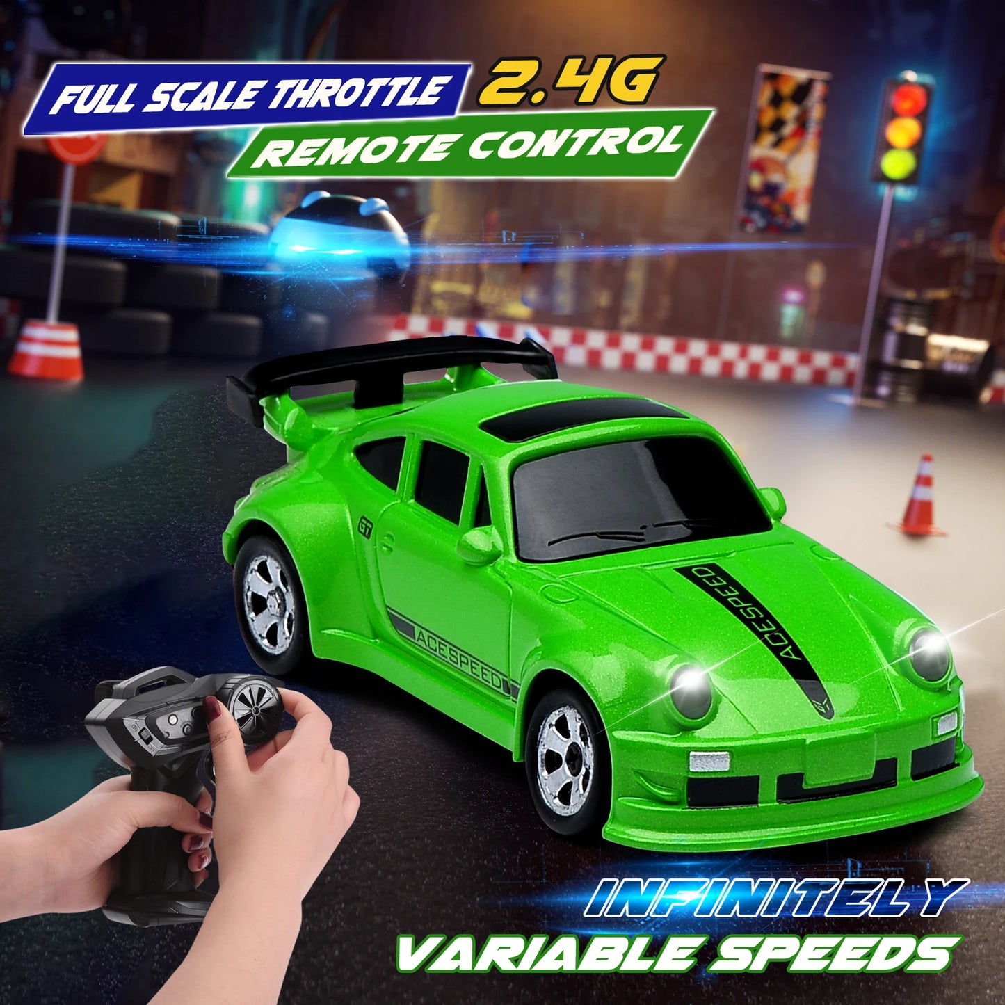 NanoDrift 4WD: 1/64 Scale Pro Racing Car – High-Speed Mini Drift