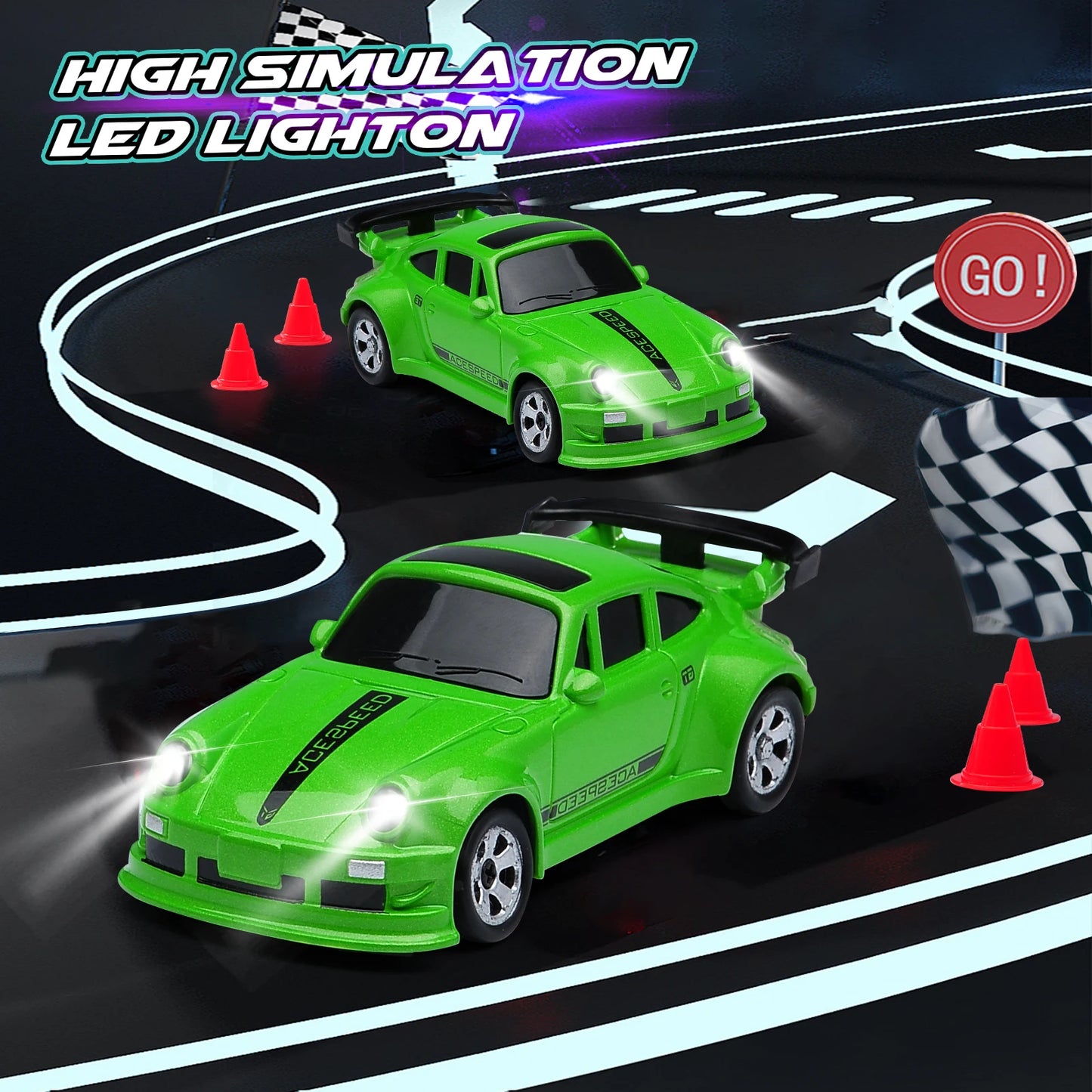 NanoDrift 4WD: 1/64 Scale Pro Racing Car – High-Speed Mini Drift