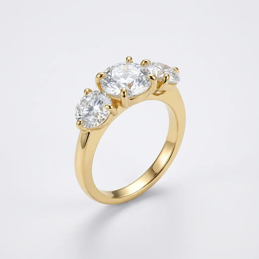Trine Ring · 14K Gold Filled & Moissanite