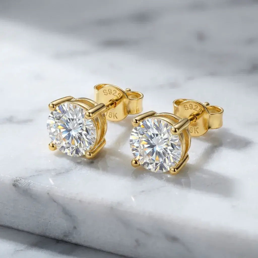 Éclat Studs · S925 Silver & Moissanite