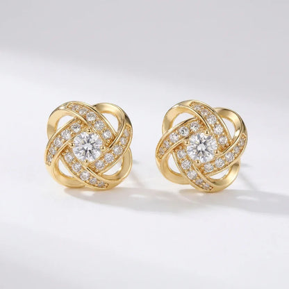 Knot Studs · Gold Tone