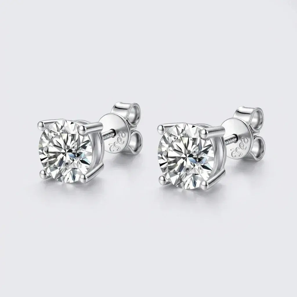 Éclat Studs · S925 Silver & Moissanite