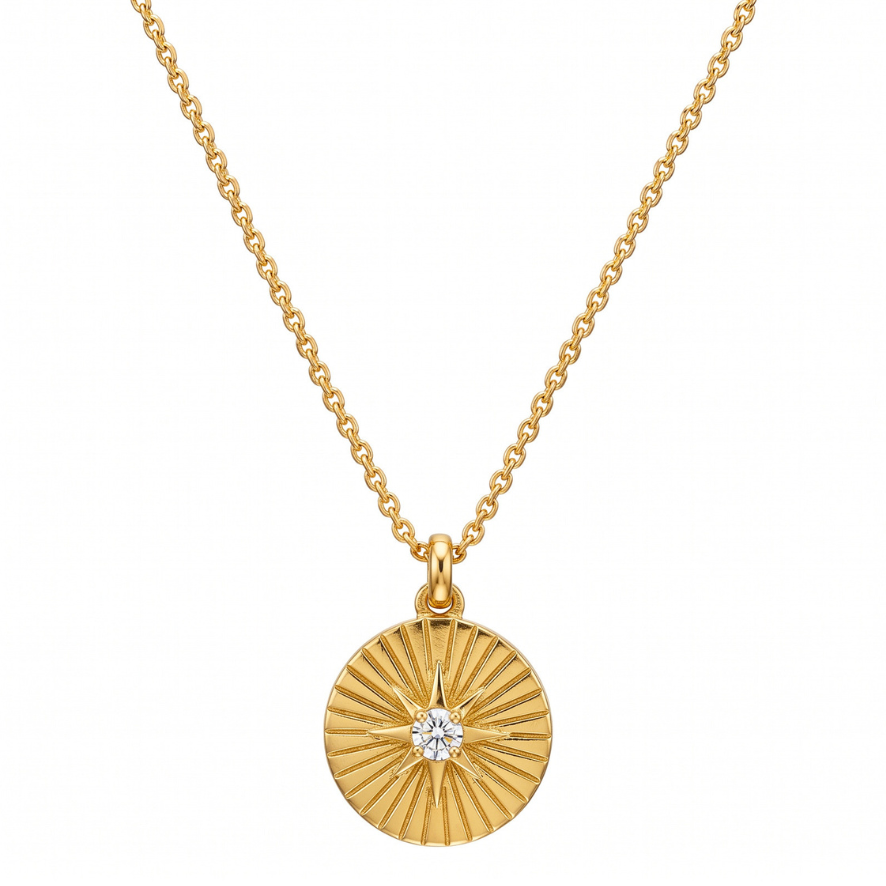 Rue Sunburst Disc Necklace