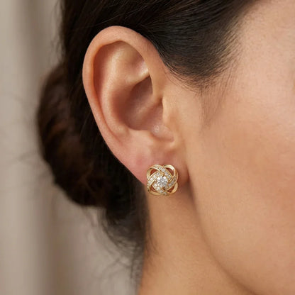 Knot Studs · Gold Tone