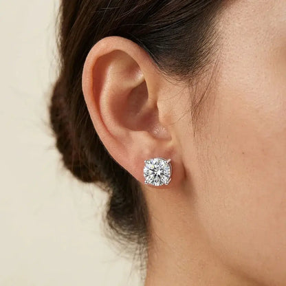 Éclat Studs · S925 Silver & Moissanite