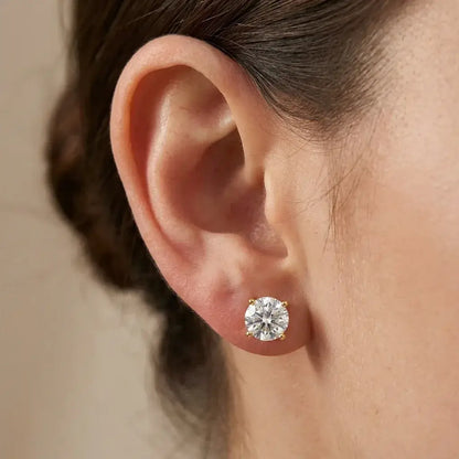 Éclat Studs · S925 Silver & Moissanite