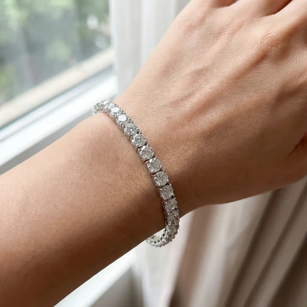Lumière Tennis Bracelet · S925 Silver & Moissanite
