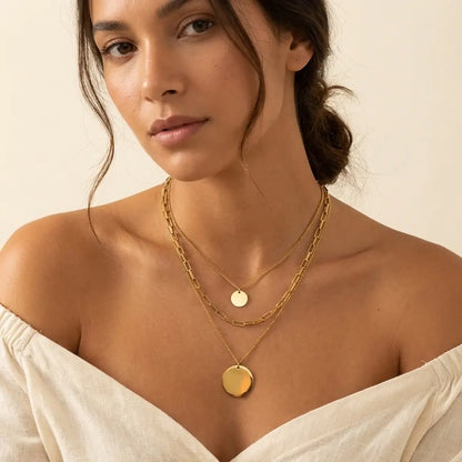 Soleil Layered Necklace · 18K Gold Plated