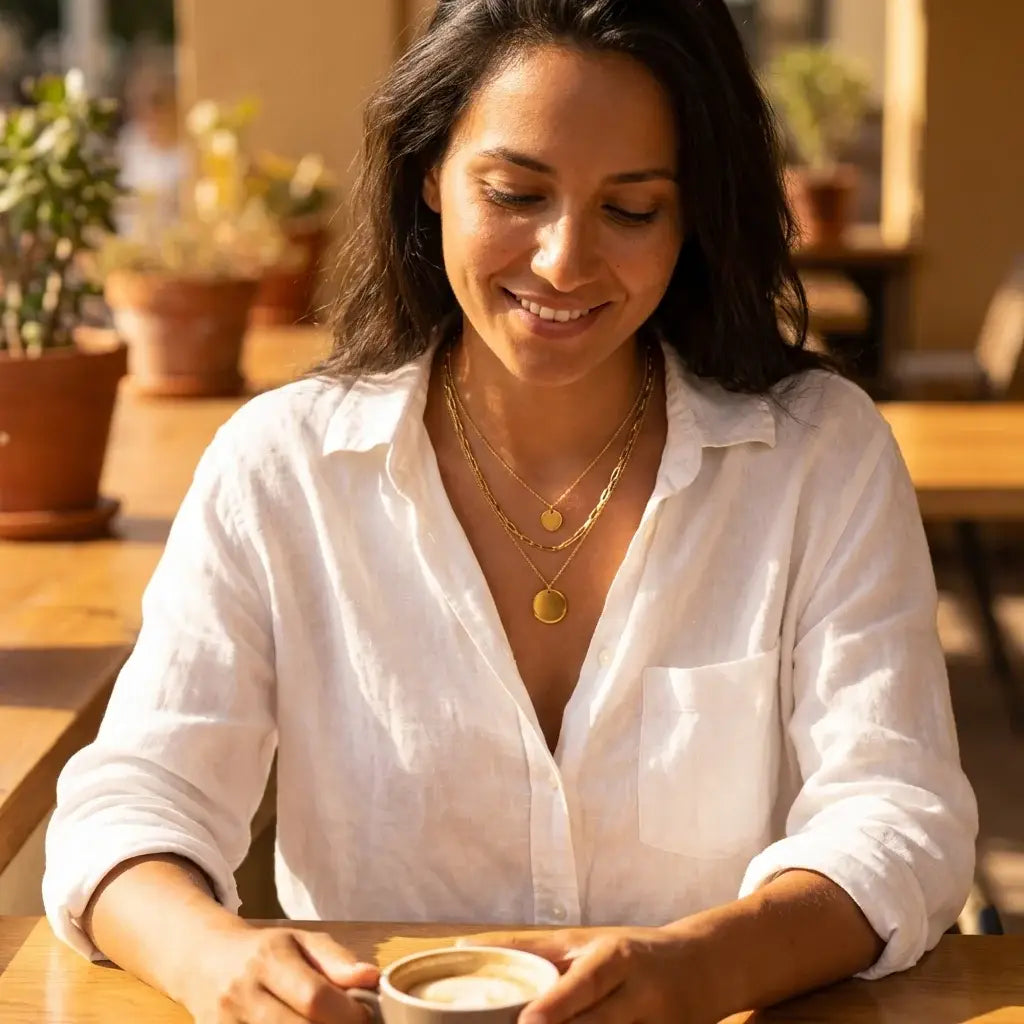 Soleil Layered Necklace · 18K Gold Plated