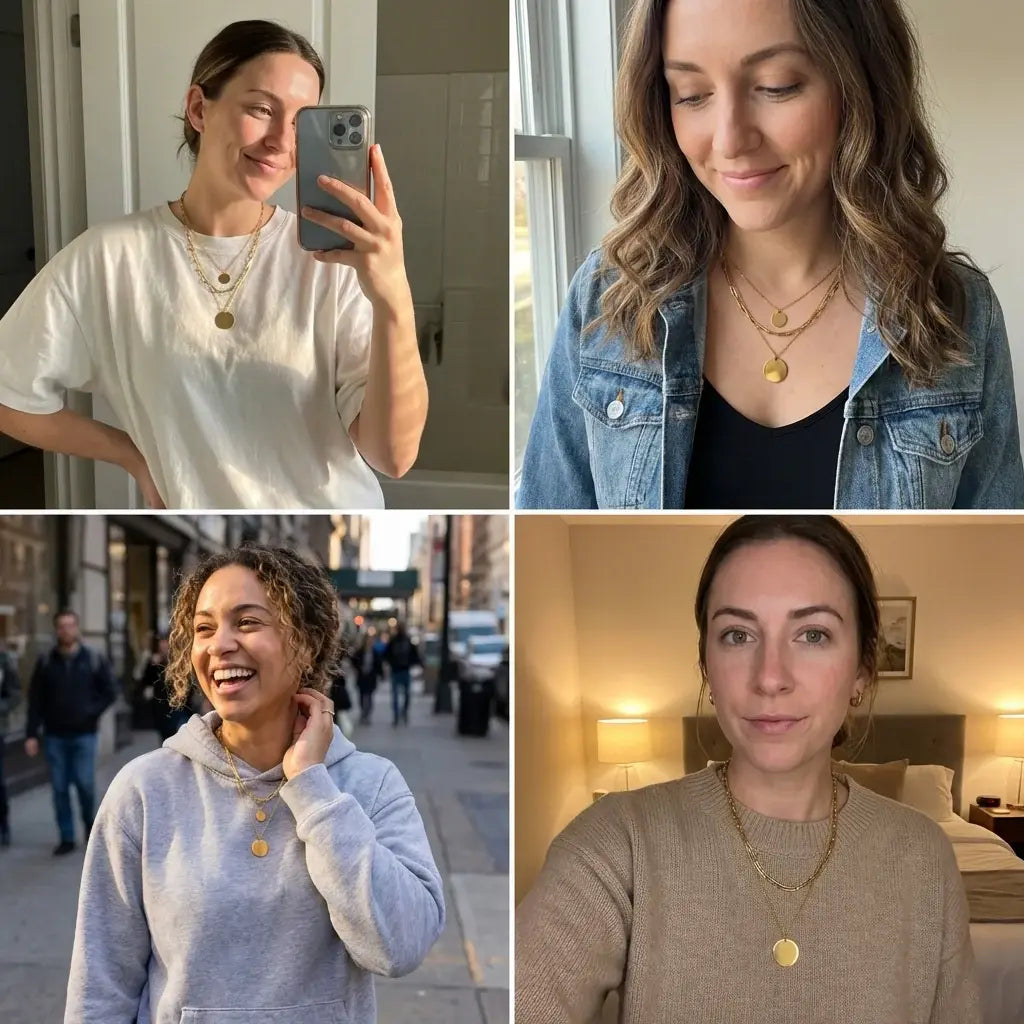 Soleil Layered Necklace · 18K Gold Plated