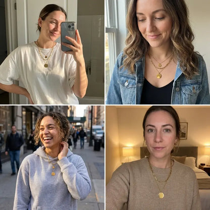 Soleil Layered Necklace · 18K Gold Plated