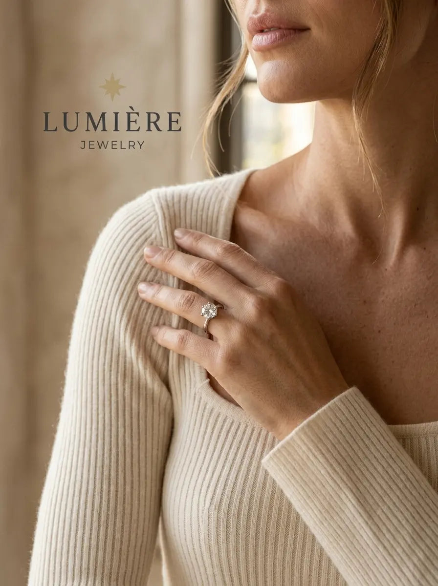 Lumière Solitaire Ring · Moissanite