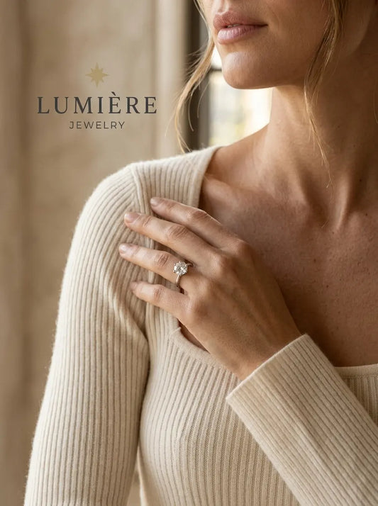 Lumière Solitaire Ring · Moissanite