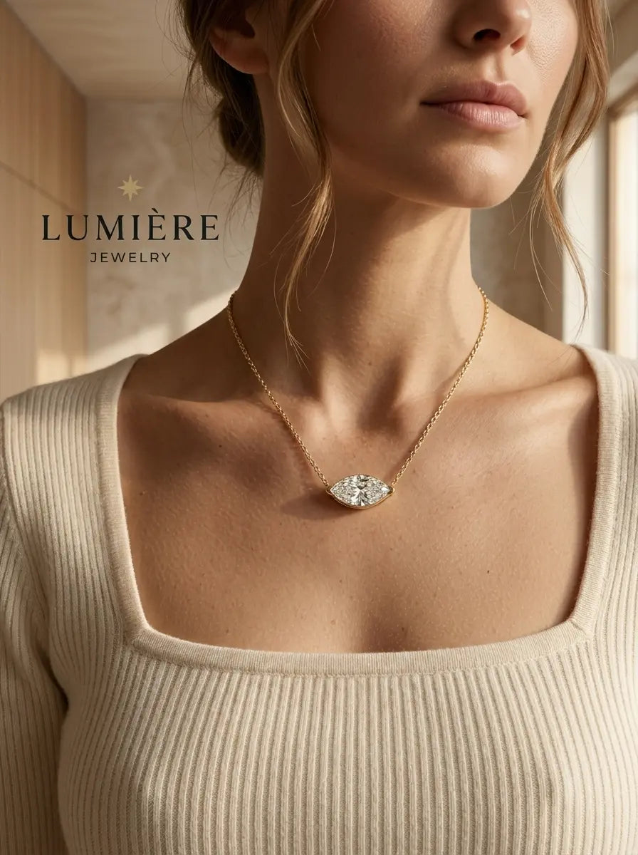 Navette Necklace · Crystal