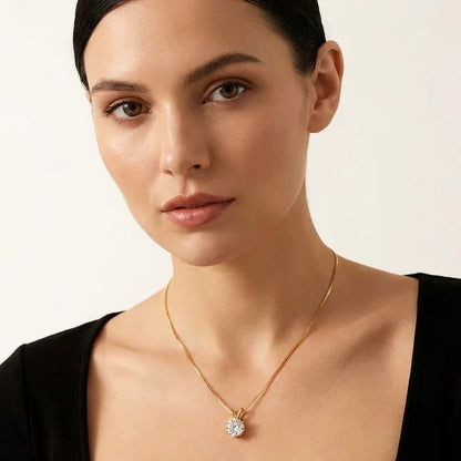 Lumière Solitaire Necklace · S925 Silver & Moissanite