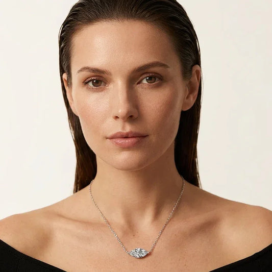Navette Necklace · S925 Silver & Moissanite