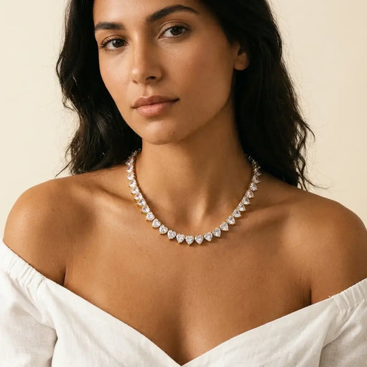 Cœur Tennis Necklace · Silver