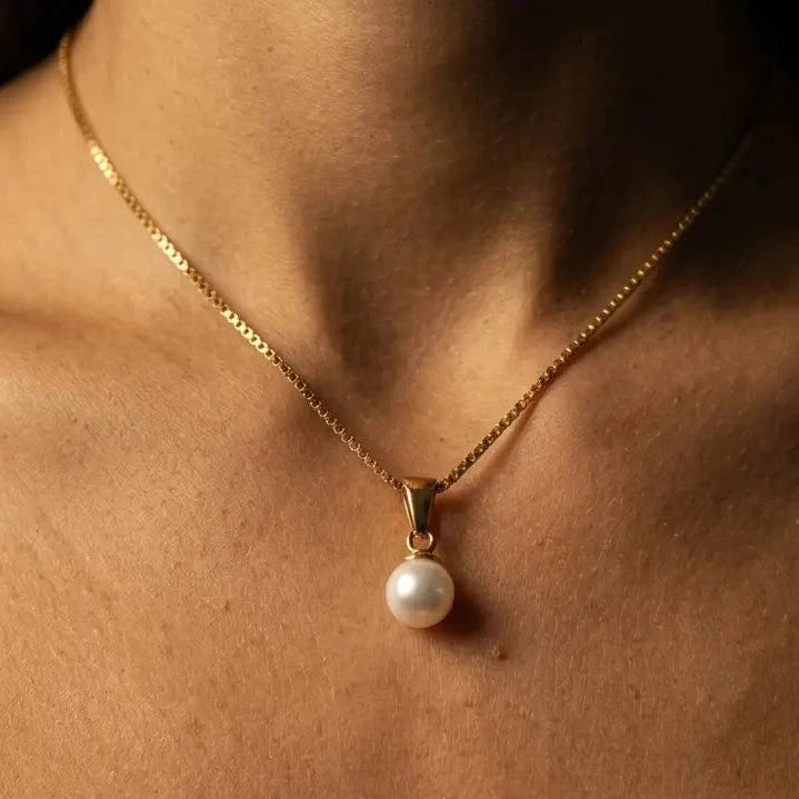 Pearl Necklace and Earring Set