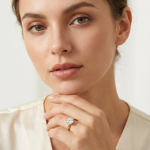 Lumière Solitaire Ring · S925 Silver & Moissanite