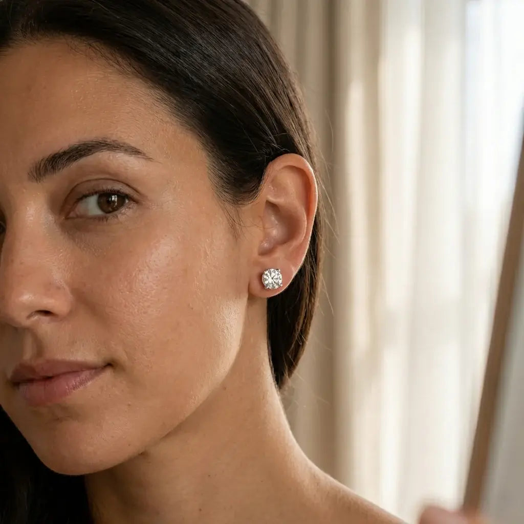 Éclat Studs · S925 Silver & Moissanite