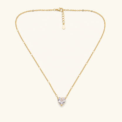Amorette Birthstone Heart Necklace