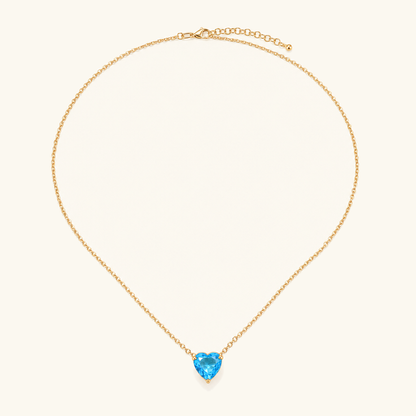 Amorette Birthstone Heart Necklace
