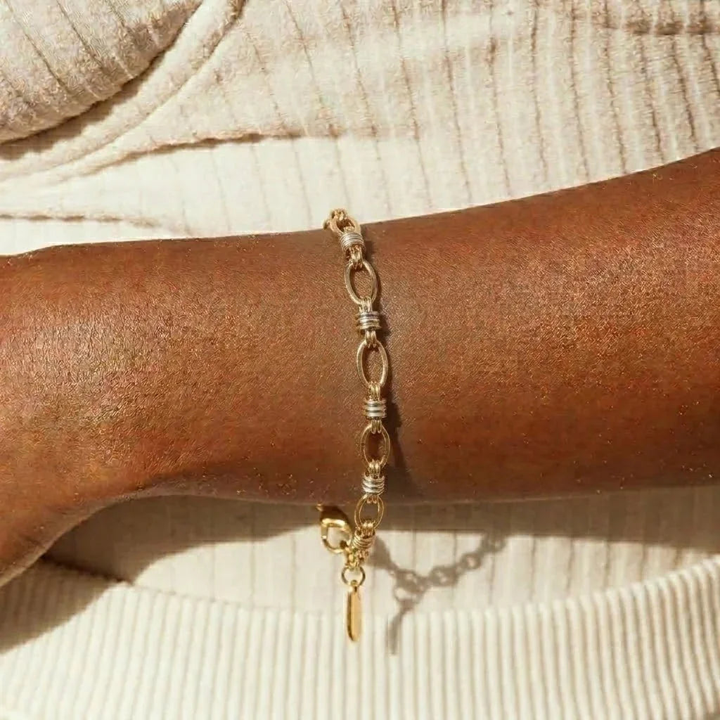 Addison Two Tone Gold Bracelet