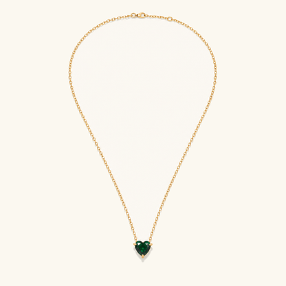 Amorette Birthstone Heart Necklace