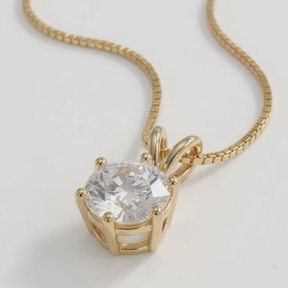 Lumière Solitaire Necklace · Moissanite