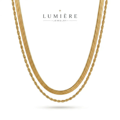 Lame Chain Necklace · 18K Gold Finish