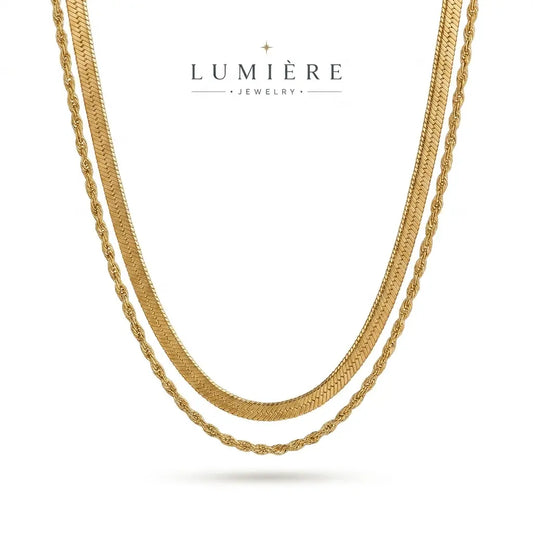 Lame Chain Necklace · 18K Gold Finish