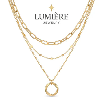 Torsade Layered Necklace · Gold / Silver