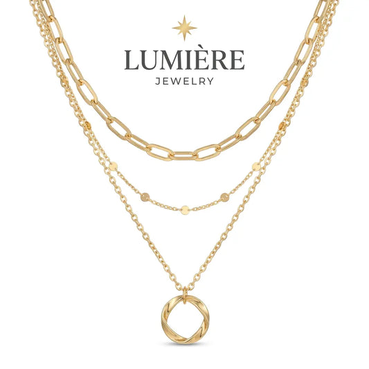 Torsade Layered Necklace · Gold / Silver