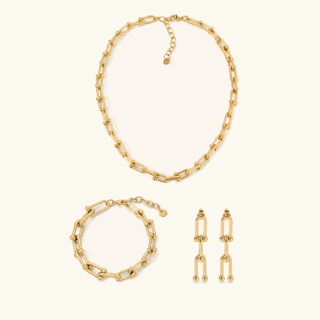 Isle Link Gold Jewelry Set